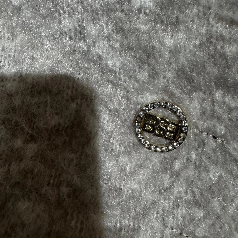 BSB oversized wool blend grey wrap scarf NWOT